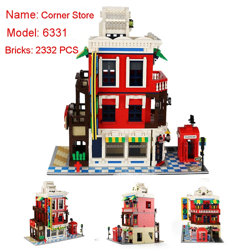

Wange 6331 2332pcs blocks World Architecture Building Bricks French and England style House for children Educational toys Gift