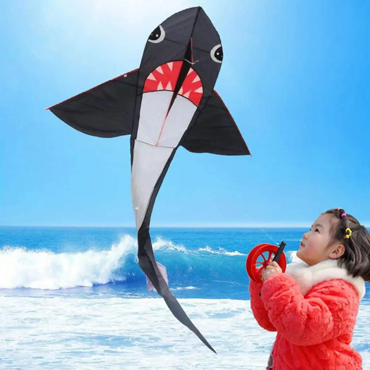 

3D Cartoon shark Kite Software Kite Cute Animal Kites Single Line Parafoil Flying Kite Children Outdoor Sport Toy Gift