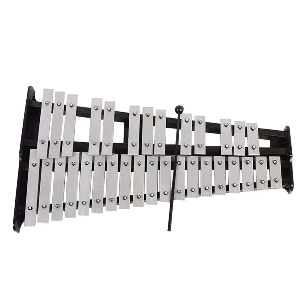 Складной 32 Note Glockenspiel деревянный ксилофон рамка алюминиевый обучающий ударный музыкальный инструмент с регулируемой подставкой