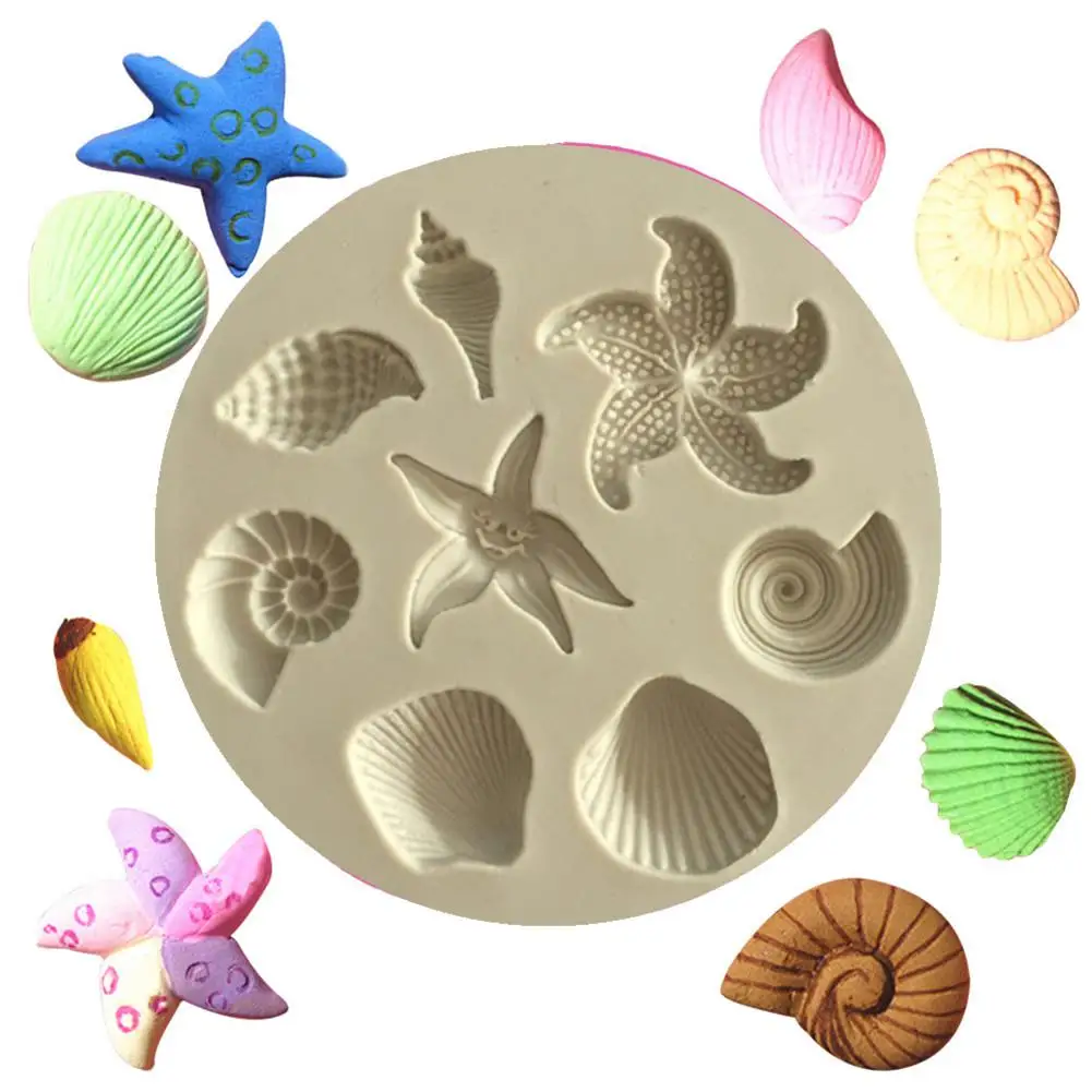 Adeeing Sea Conch Морская звезда в форме ракушки силиконовая форма DIY инструмент для