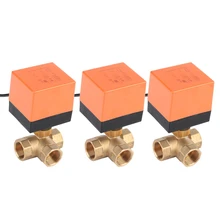 Шаровой клапан с приводом DN20 3/" 3-полосная латунь моторизованный шаровой клапан с Тип электрический пластиковый электромагнитный клапан