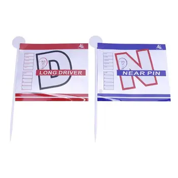 

2pcs Outdoor Golf Tournament Distance Flag Flagstick Plastic Target Flags