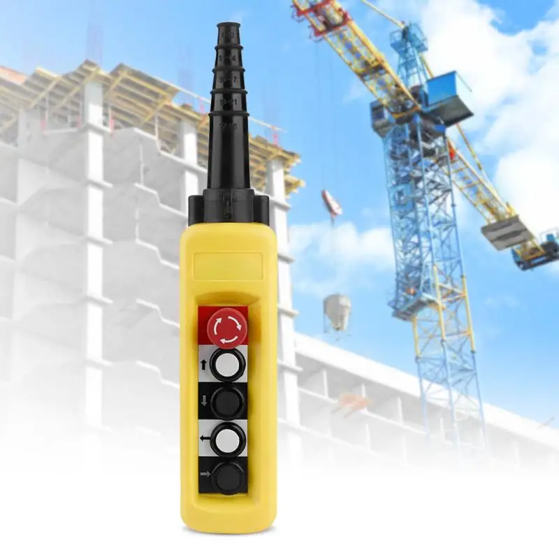 

High Quality Crane Chain Hoist Push Button Switch Lifting Pendant Controller 4 Buttons