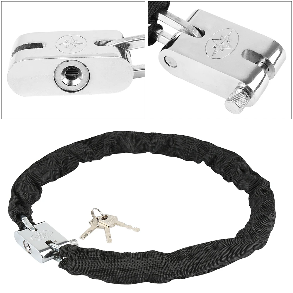 

Hot Sale 88-90cm High Strength Bike Scooter Bike Motor Cycle Chain Padlock with 3pcs High Security Keys Bicycle Accessories