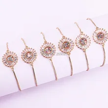 10 шт. медь микро-Кристалл Кубический цирконий A-Z 26 начальные браслеты с буквами для женщин модные ювелирные изделия