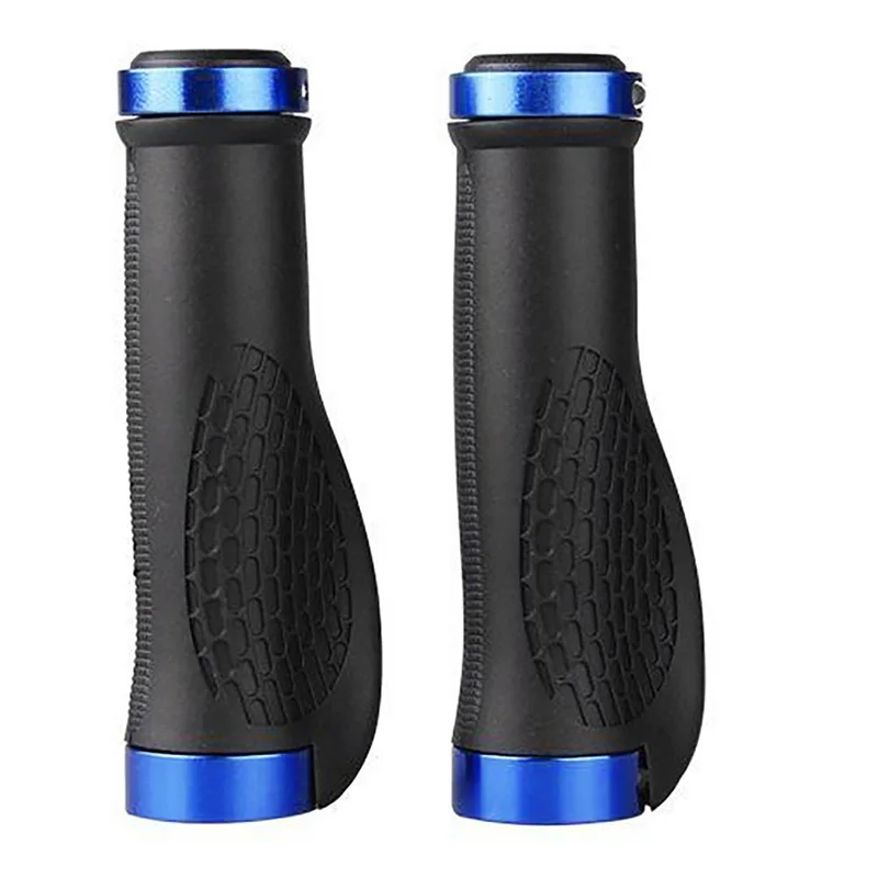 

Pair Ergonomic Rubber Mountain Bike Bicycle Handlebar Grips Cycling Lock-On Ends