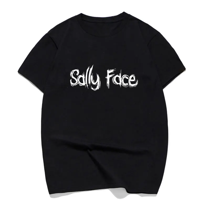 Sally Face футболка буквы дизайн хлопок размер S-3xl Базовая мужская однотонная Милая