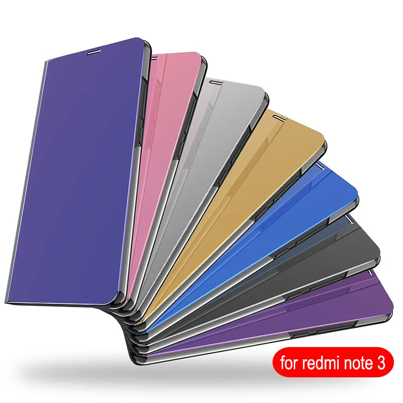 Роскошный флип-чехол с подставкой для Xiao mi Red note 3 кожаный Прозрачный чехол