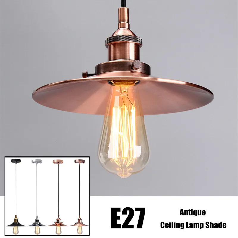 

E27 2m LED Ceiling Adjustable Vintage Industrial Pendant Lamp Bar Light Metal Lamp Shade For Restaurant Library Home Lights