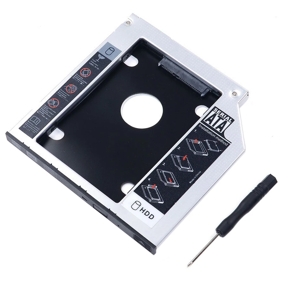 Универсальный SATA 2 й HDD HD SSD корпус жесткий диск Caddy чехол лоток для 9 5 мм ноутбука CD