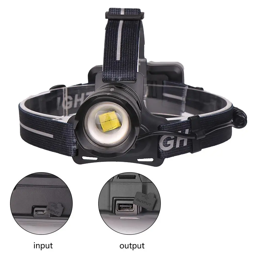 XHP70 Climbing Flashlight Torch LED Night Light Headlamp Bicycle