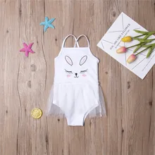 От 1 до 4 лет, милый купальный костюм-пачка с принтом кролика для маленьких девочек, купальный костюм, юбка, купальный костюм, купальный костюм, цельные костюмы