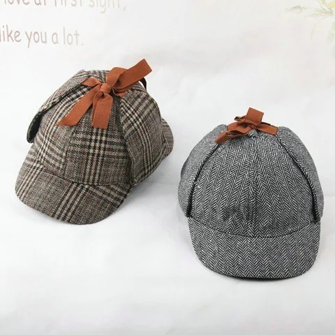Новинка 2019 брендовая Кепка Шерлока Холмса твидовая бейсболка Deerstalker кепка для