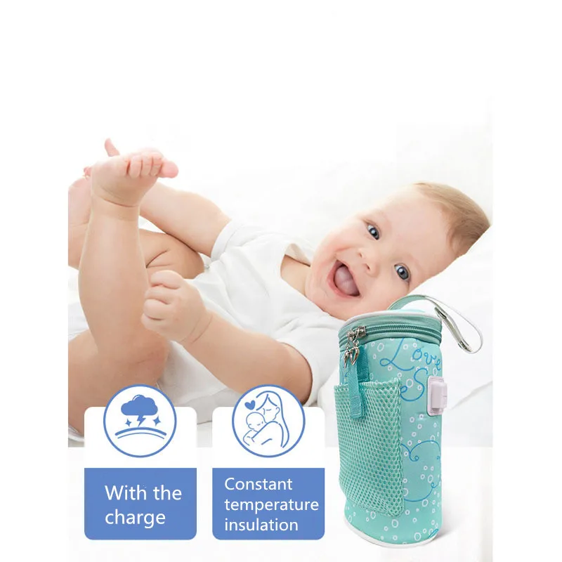 

USB Baby Bottle Warmer Heater Insulated Bag Travel Cup Portable In Car Heaters Drink Warm Milk Thermostat Bag For Feed Newborn