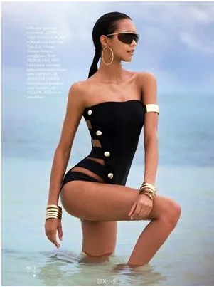 

New swimsuit with hollowed-out multi-button sexy women's bikini swimsuit