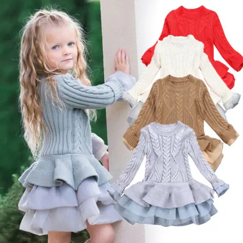 pullover knitted tulle dress