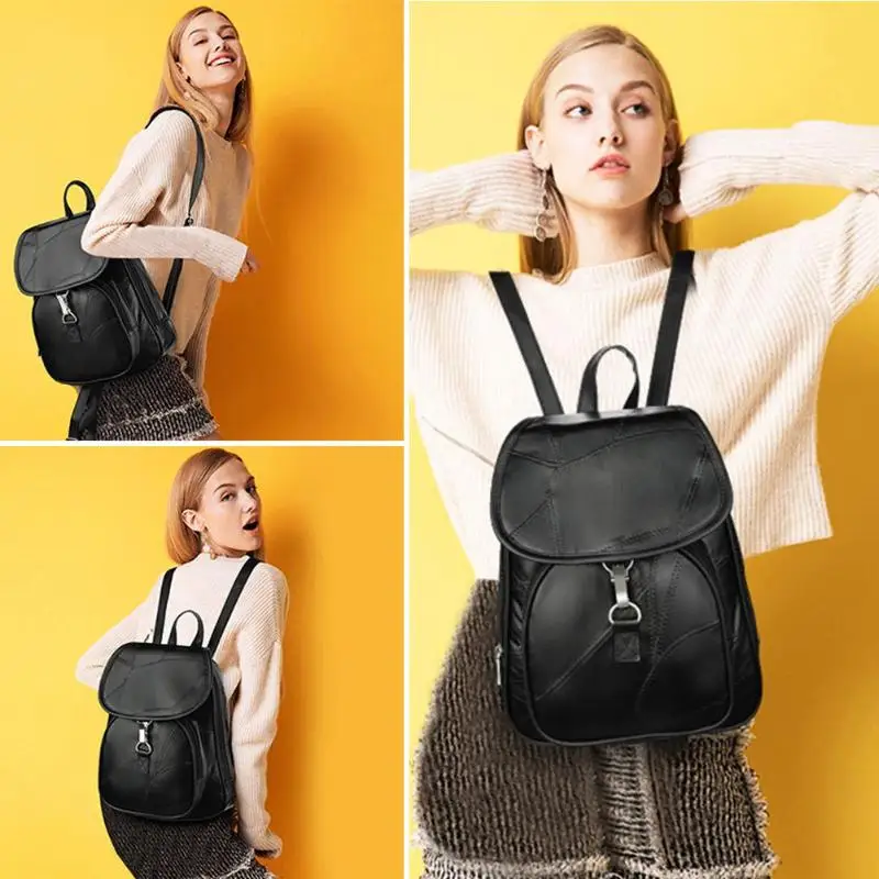 

Casual Women Pu Leather Backpack Preppy Style Teenager Girl School Bags Shoulder Travel Bags Feminina Rucksack Mochilas Mujer