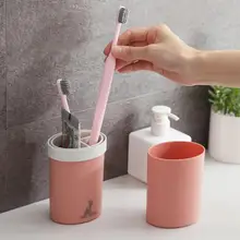2 в 1 портативный пластиковый держатель для зубных щеток для путешествий, для ванной, для хранения зубной пасты, стакан для воды, набор, инструмент для ванной