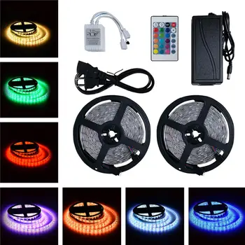 

LumiParty 10M 300LEDs Waterproof RGB Strip Lights+24Keys Remote Control+Adapter