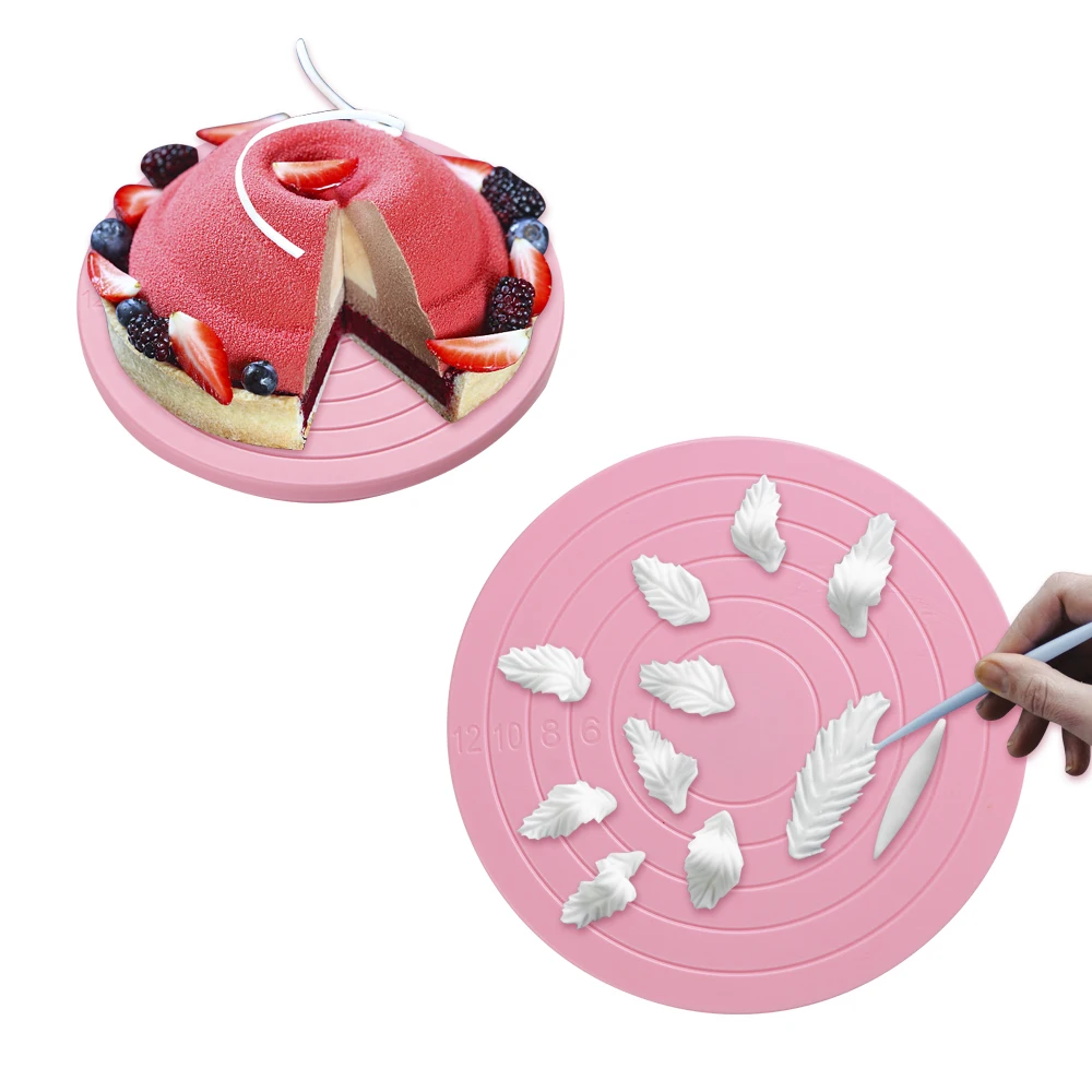 

Bakeware Rotating Cake Turntable Plastic Cake Decorating Tool 5.5 Inch /14 CM Revolving Cake Decorating Stand Platform