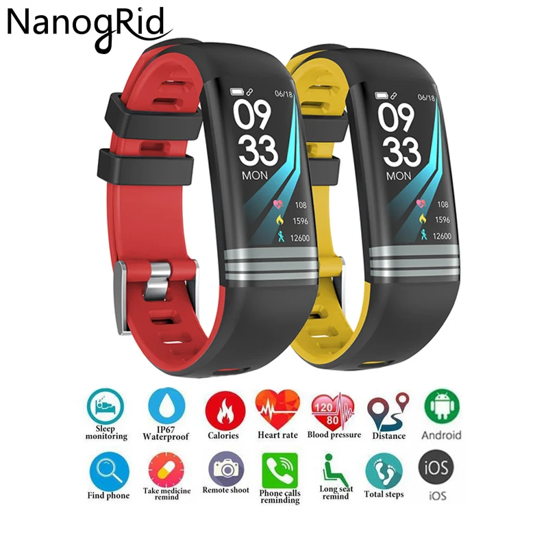 

Smart Fitness Bracelet Color Screen IP67 Waterproof Heart Rate Blood Pressure Oxygen Multi Sport Mode Wristband For Men Women