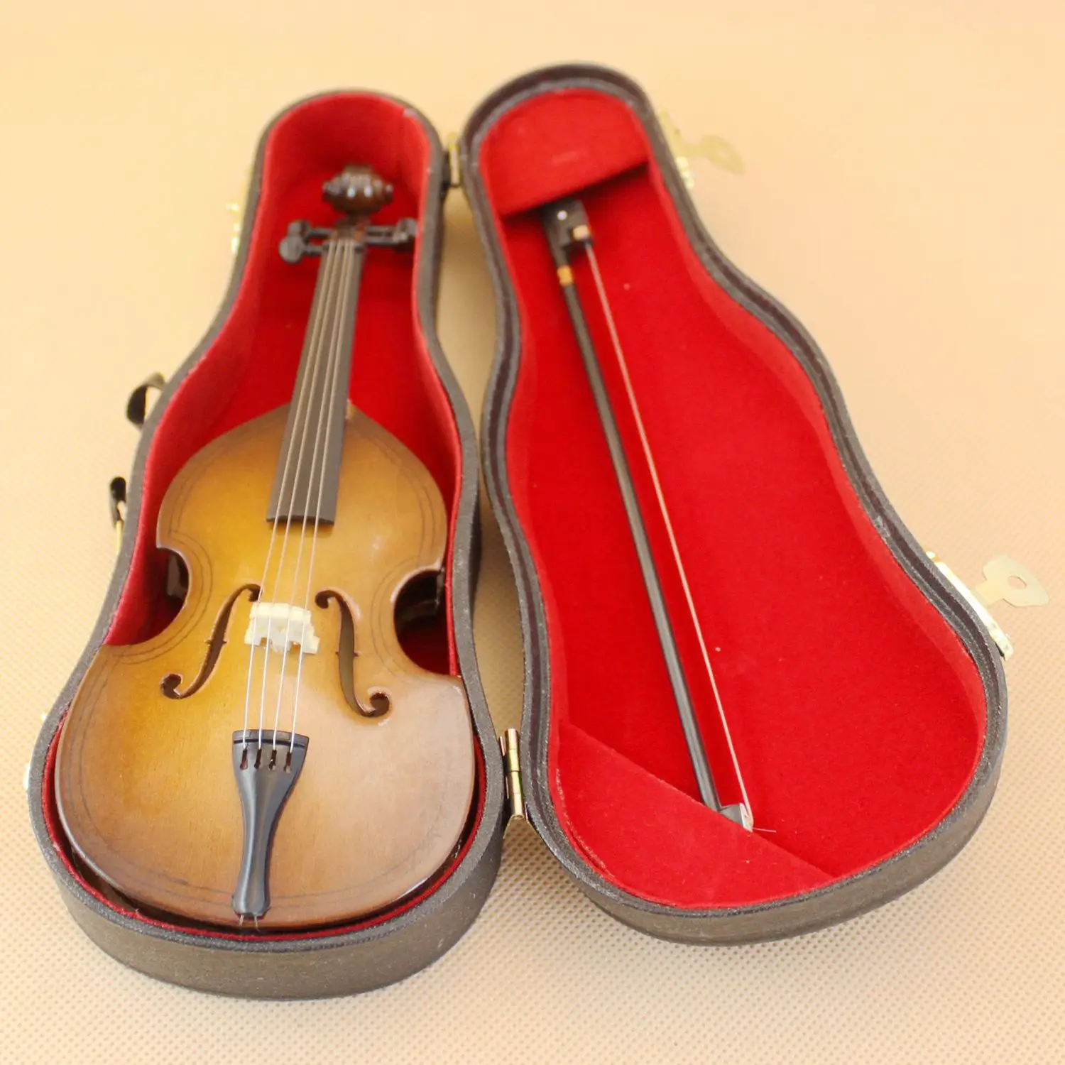 Best 1/6 Scale Dollhouse Cello Dolls Miniature Wooden Violoncello Doll House Handmade Cute Musical Instr