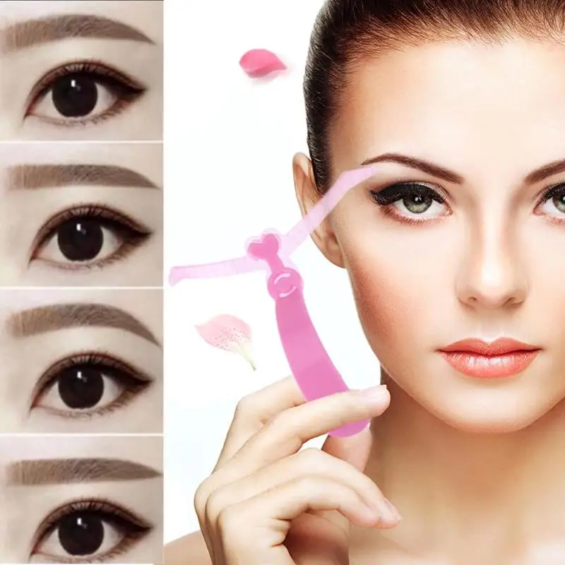 

4pcs/set Eyebrow Stencils Shaping Makeup Grooming Draw Eyebrow Template Styling Beauty Makeup Tool