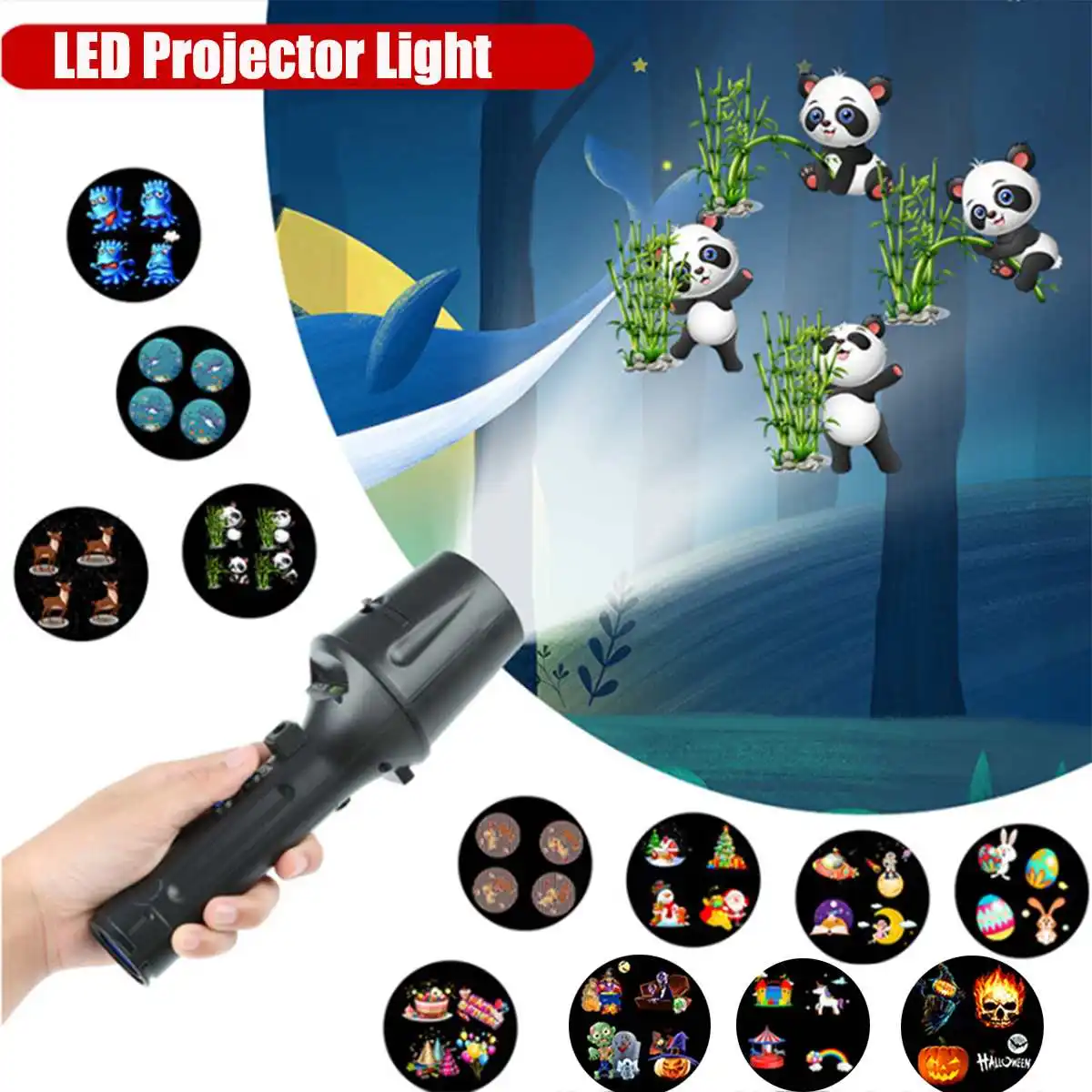

12 Patterns Christmas Lights Santa Projector Outdoor LED Disco Lights Landscape Lamp New Year's Decor For Home Garden Kids Gift