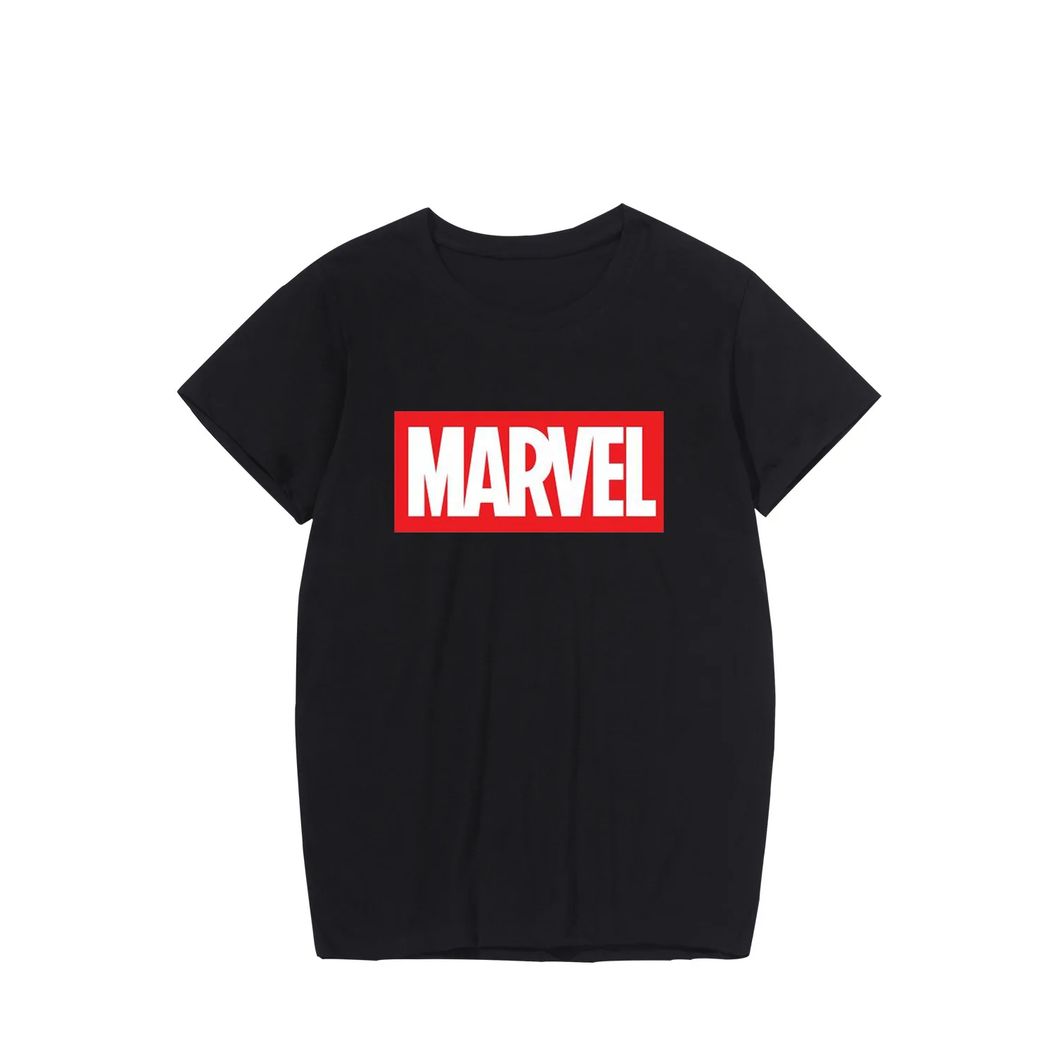 

2019 New Style MARVEL Tshirt Short Sleeve Vogue Tee Shirt T Shirt Women The Avengers Tshirt Iron Man Spider-Man Print