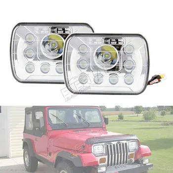 

free ship 55W 5x7 inch led headlights daytime running lights on the field 4x4 for motorcycle truck trailer off road high beam