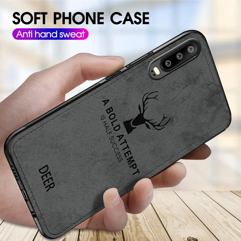 

Fabric Cloth Phone Case For Huawei P Smart Plus 2019 Y9 Y7 Y6Pro 2019 Case on P30 P20 P10 Honor 8A 8C 8X 10i Cover Coque Fundas