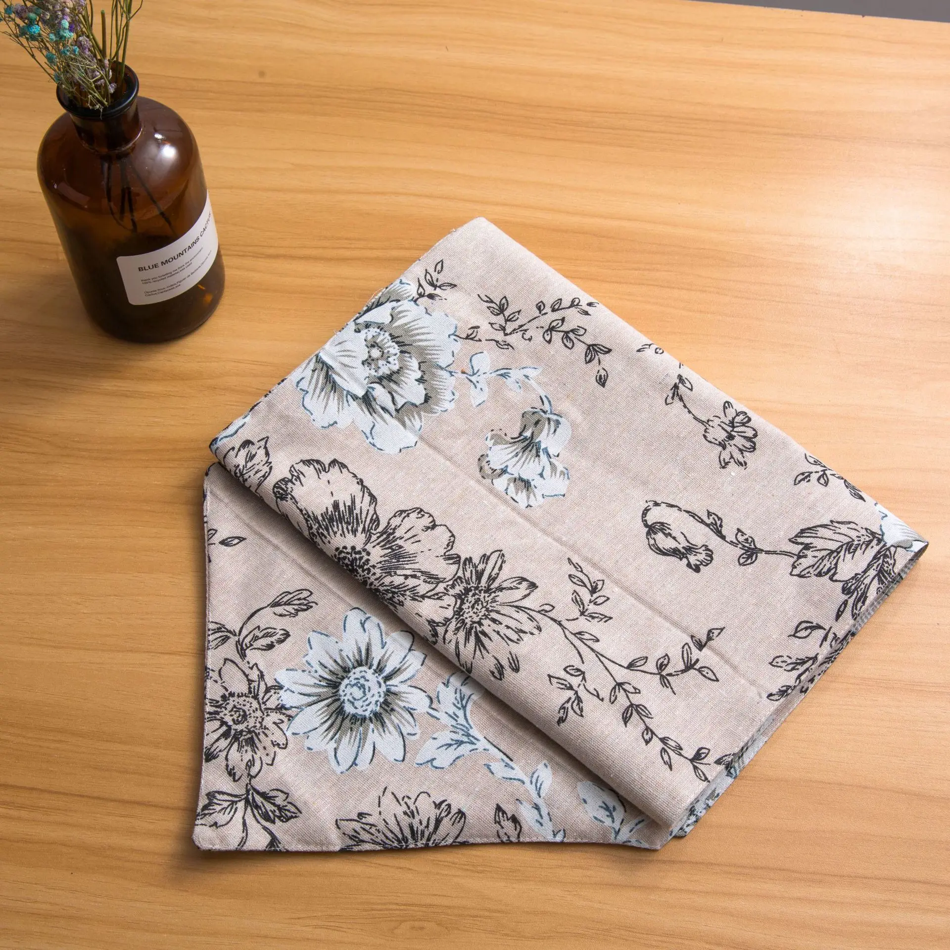 100% Linen Chemin Camino De Mesa Art Cabinet Strip Cover A Piece Of Cloth Modern Concise Table Mariage Runner Weding Decoration