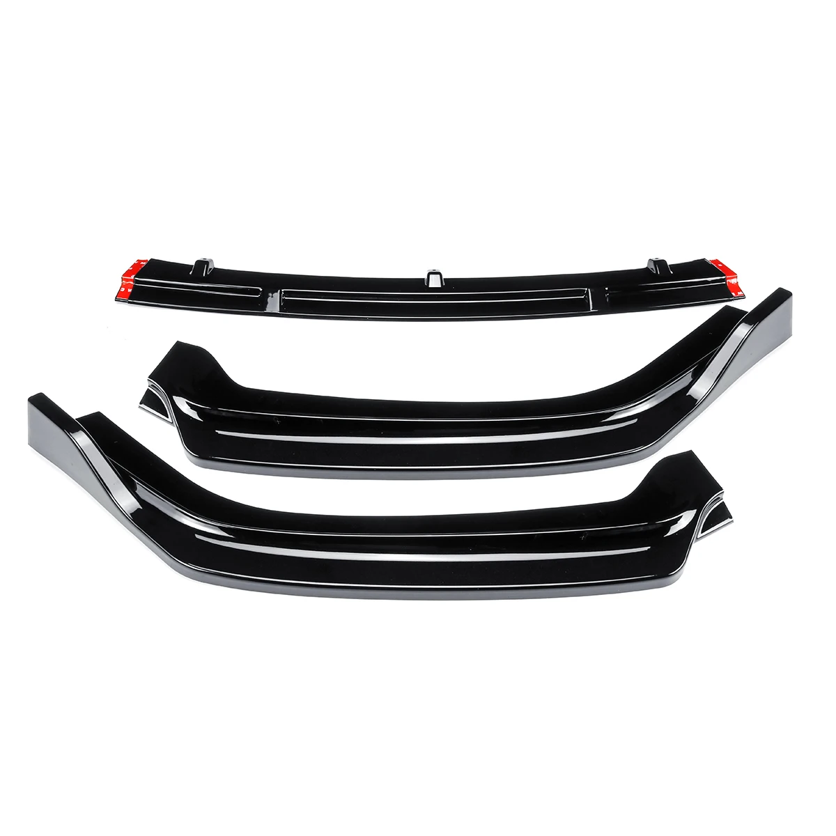 1 Set Car Front Bumper Lip Cover Auto Exterior Parts 3pcs Gloss Black