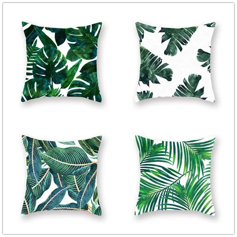 

Fashion Tropical Plants Cushion Cover For Couch Sofa Pillowcase Car Office Bed Chair Decorative Pillow Case Home Decor