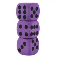 Шт. 3 шт. фиолетовый специальности большой EVA пены игральные кости блок вечерние партия игрушка игра для детей