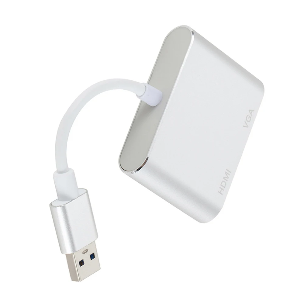 HD аудио видео кабель для компьютера Macbook 4 K USB3.0 к адаптер HDMI VGA Multi Дисплей 2 в 1 USB