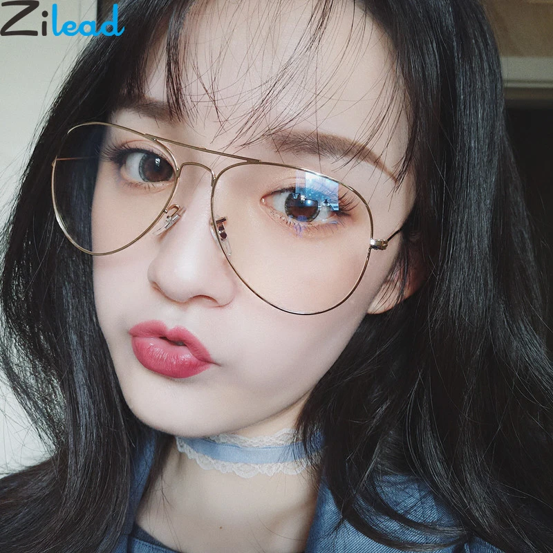 

Zilead Metal Square Bolcking Anti Blue Light Eyewear Frame Women&Men Pilot Computer Glasses Optical Spectacle Glasses