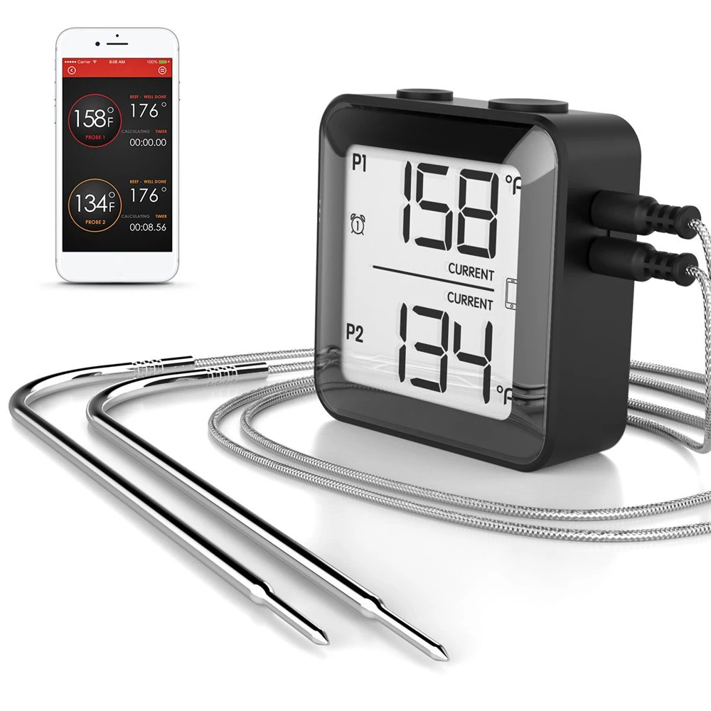 

Cooking Digital Thermometer Food Temperature Sensor Intelligent Thermometer Outdoor BBQ Thermometer Used Alone Or With Phone APP