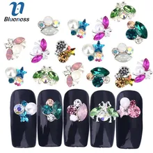 Blueness 10 шт. блестящие украшения для ногтей красочные 12 видов стилей поступление сплав Стразы для ногтей Кристаллы амулеты ювелирные изделия для ногтей