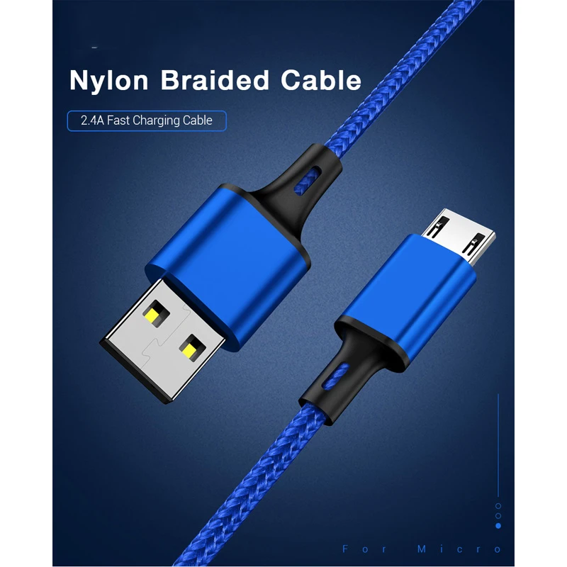 LEORY 1 м Micro USB кабель 2.4A Быстрый синхронизации данных и зарядки 480 Мб скорость