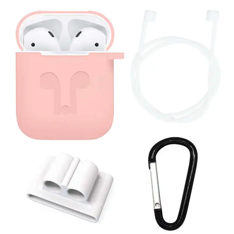 Для Apple аксессуары для airpods силиконовый чехол + ремень против потери держатель