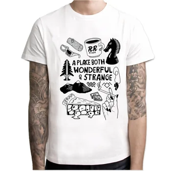 

Twin Peaks Men Short Sleeve T Shirt Fashion O Neck Cool Male Newest Vintage Tshirts Funny Anime Cartoon Tees Shirt Homme