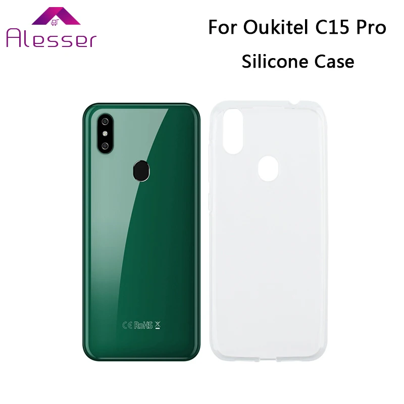 

Alesser For Oukitel C15 Pro Silicone Case Soft Transparent Protective Back Cover Anti-knock Shell For Oukitel C15 Pro Phone Case