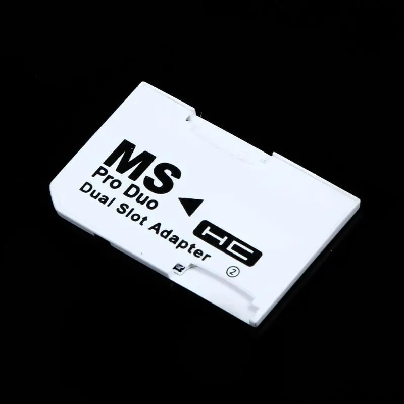 Карта памяти адаптер 2 microSD/micro SDHC карты Micro SD TF для MS Pro Duo PSP белый новый|Адаптеры