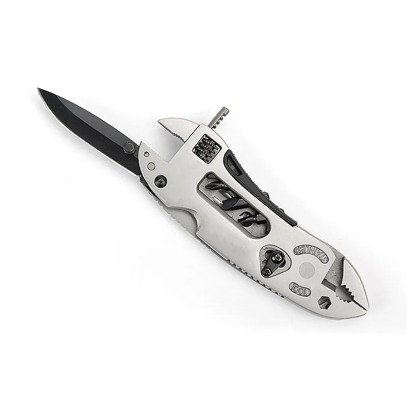 

Multi Functional Tool Pliers Pocket Knife Screwdriver Tools Kit Adjustable Wrench Double Head Survival Torque Army Camp