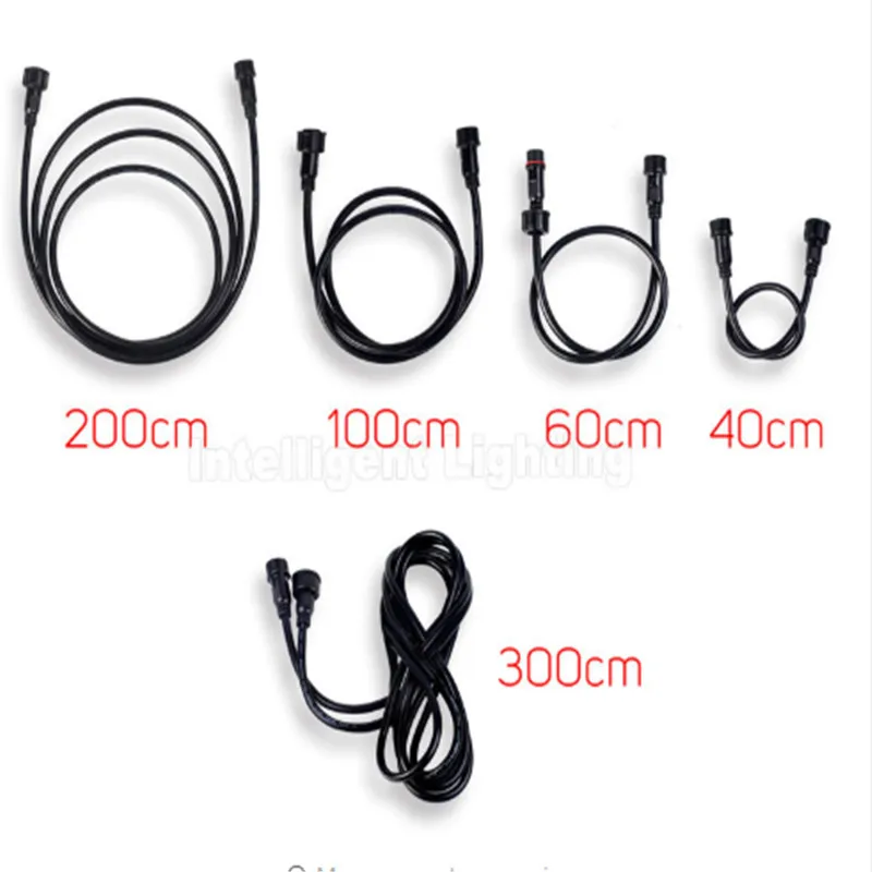 

CLAITE 40CM 60CM 100CM 200CM 300CM 2pin 22AWG 3A LED Waterproof Extension Cable Wire Connector Power Cord Overload Protection