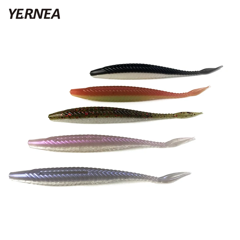 

Yernea 5pcs/lot 6.9 g 13 cm 5 Color Optional Two-color Soft Bait Fishing Lure Manual Silicone Imitation Bionic Road Sub Lure