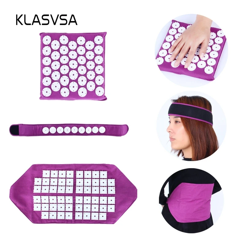 KLASVSA Acupressure belt Massager Acupuncture Stress Reflexology Mat Head Back Leg Pain Relief Relax Health Care