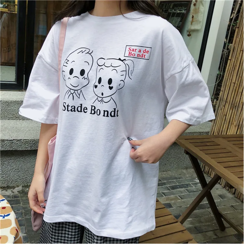 

XUXI Size S-XXL Harajuku Summer T Shirt Women Arrivals Fashion VOGUE Printed T-shirt Woman Tee Tops Casual Female Tshirts FZ602