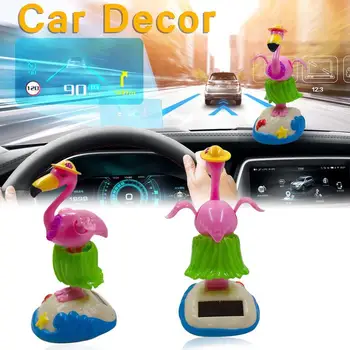 

Funny Kids Gift Dancing Animal Flamingo Dancer Car Decor Solar Powered Innovative Solar Powered Car Decoration
